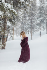 Andrea Stark Photography Maternity Session Winter Snow Breckenridge Colorado
