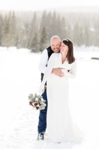 Sara and Kevin Breckenridge Golf Club Winter Wedding Photography