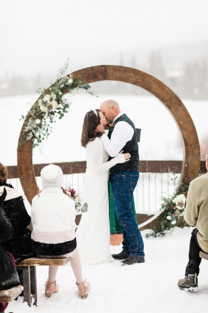 Sara and Kevin Breckenridge Golf Club Winter Wedding Photography