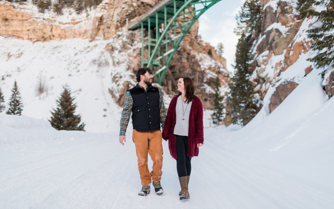 Colorado Winter Engagement Photo Session in Red Cliff