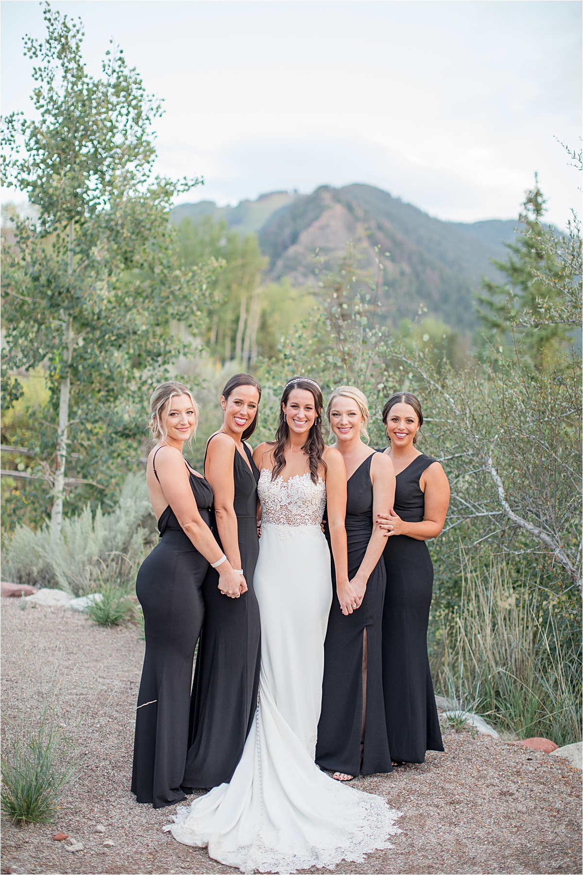 bridal party in Aspen Colorado