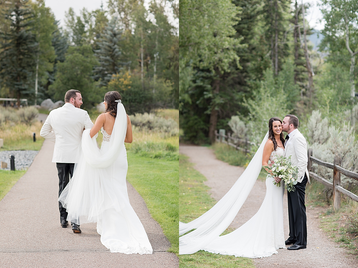 Bride and Groom Aspen Wedding at Aspen Meadows Resort