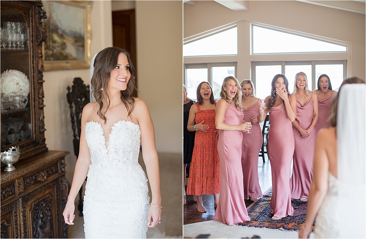 Vail Colorado Wedding first look with your bridesmaids