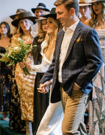 Vail Wedding, Four Seasons Vail Wedding, Charleston Couple, The Slope Room, Gravity Haus, Vail Interfaith Chapel, Kemosabe Wedding, Kemosabe Hats on Bridal Party, Western Chic Themed Welcome Party, Colorado Western Chic, Rehearsal dinner, Western wedding