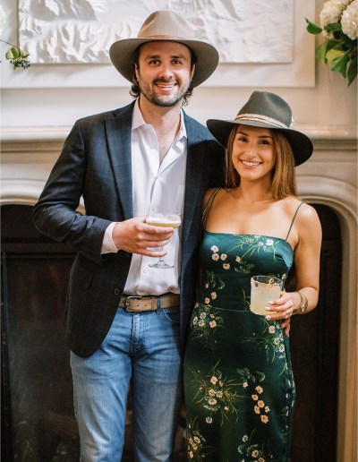 Vail Wedding, Four Seasons Vail Wedding, Charleston Couple, The Slope Room, Gravity Haus, Vail Interfaith Chapel, Kemosabe Wedding, Kemosabe Hats on Bridal Party, Western Chic Themed Welcome Party, Colorado Western Chic, Rehearsal dinner, Western wedding