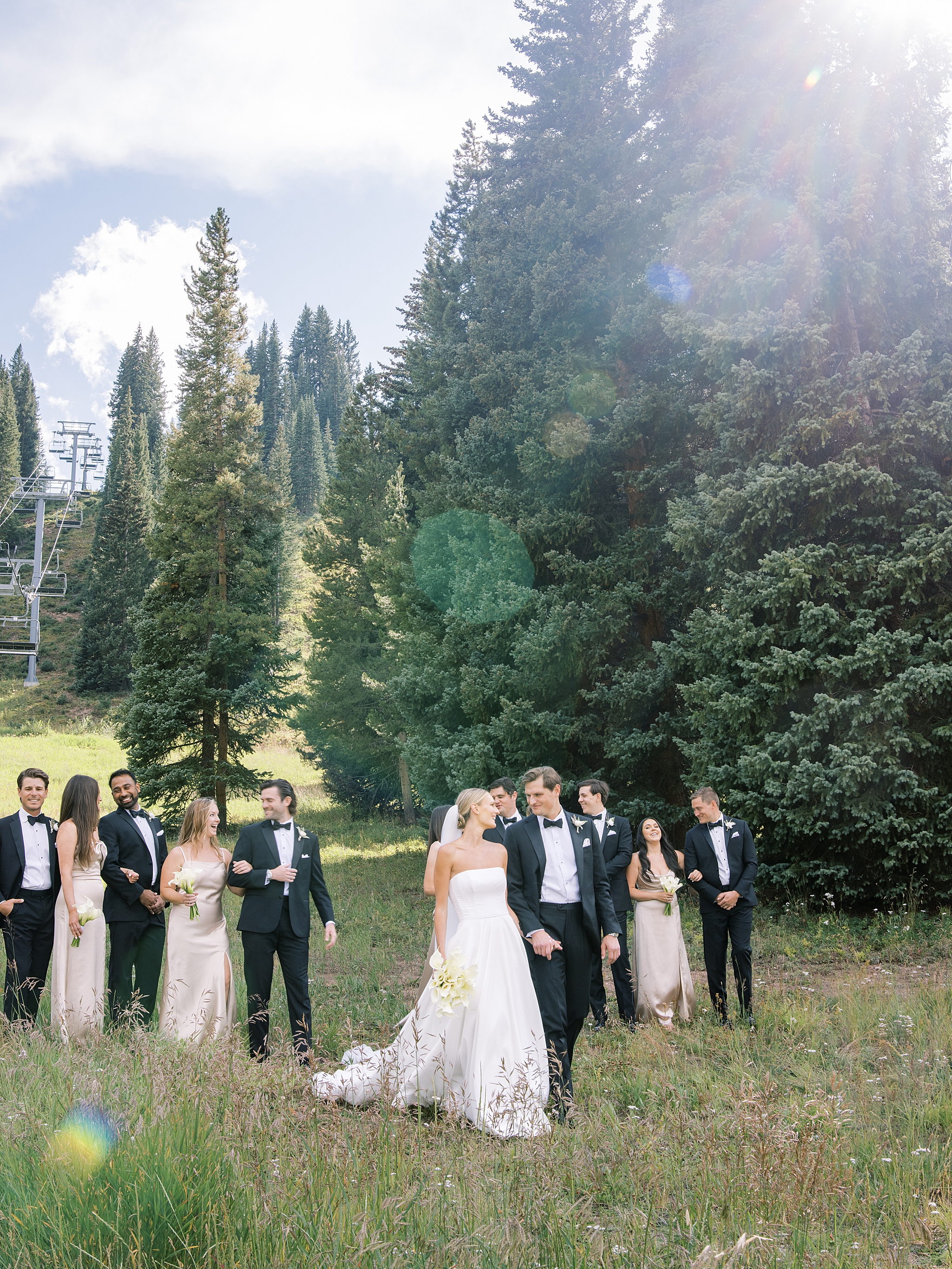 flower cones toss for wedding ceremony exit